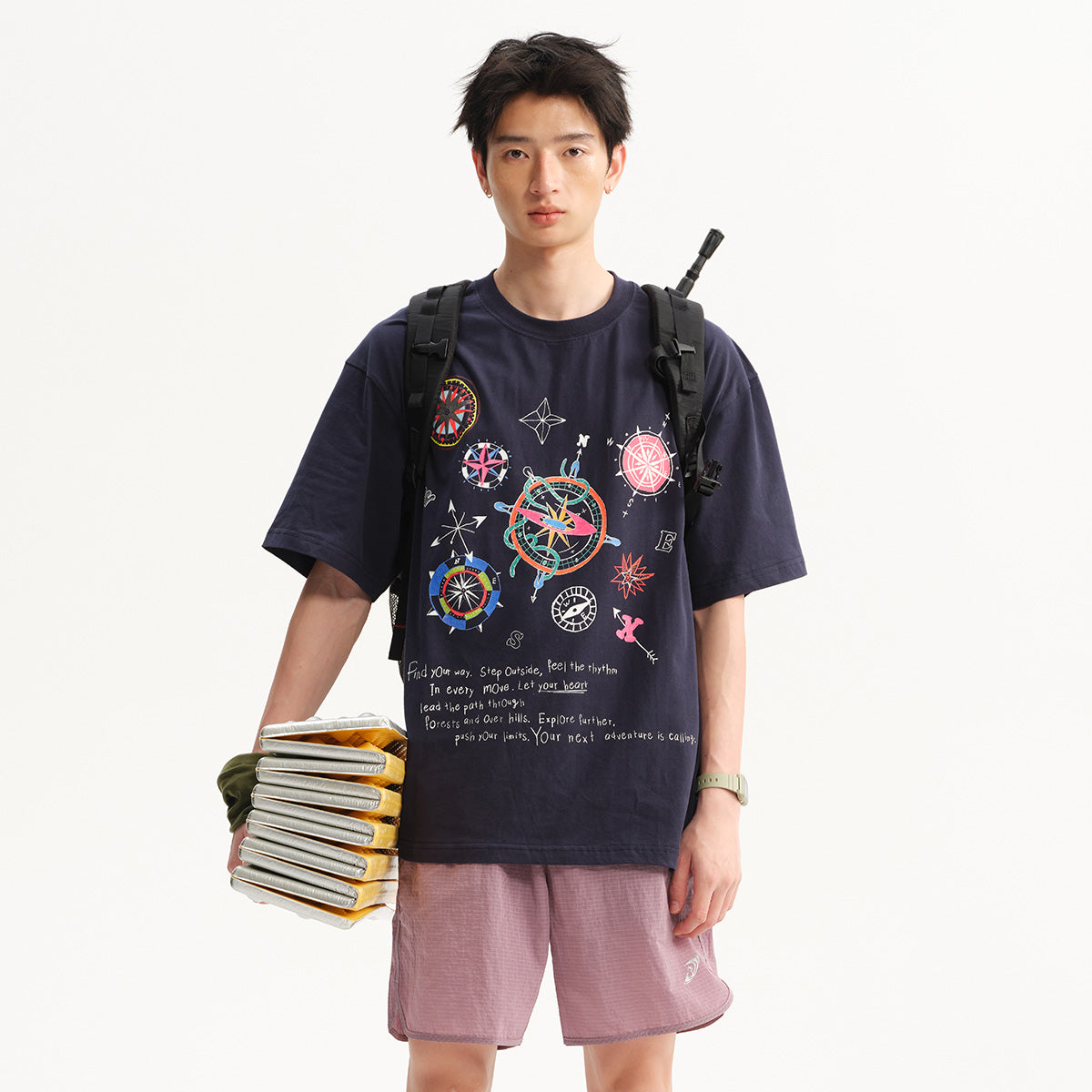 NewJNXS Compass Graphic Quick-Dry Outdoor Tee