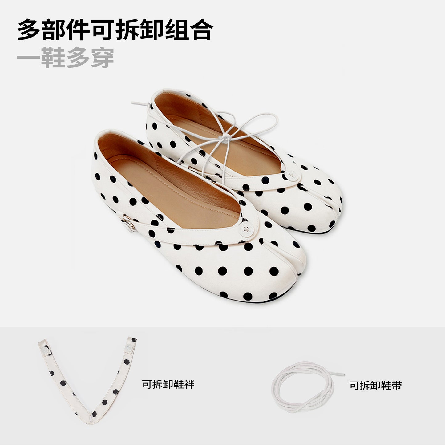 NewJNXS Split-Toe Platform Ballet Flats