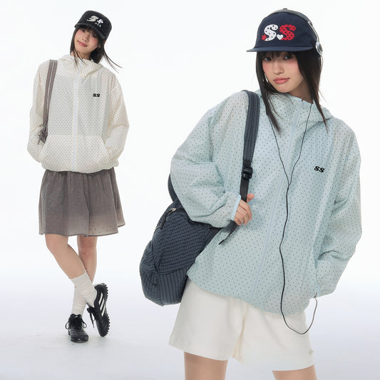 NewJNXS 「SS Collection」 Polka Dot Check Hooded UV Protection Jacket