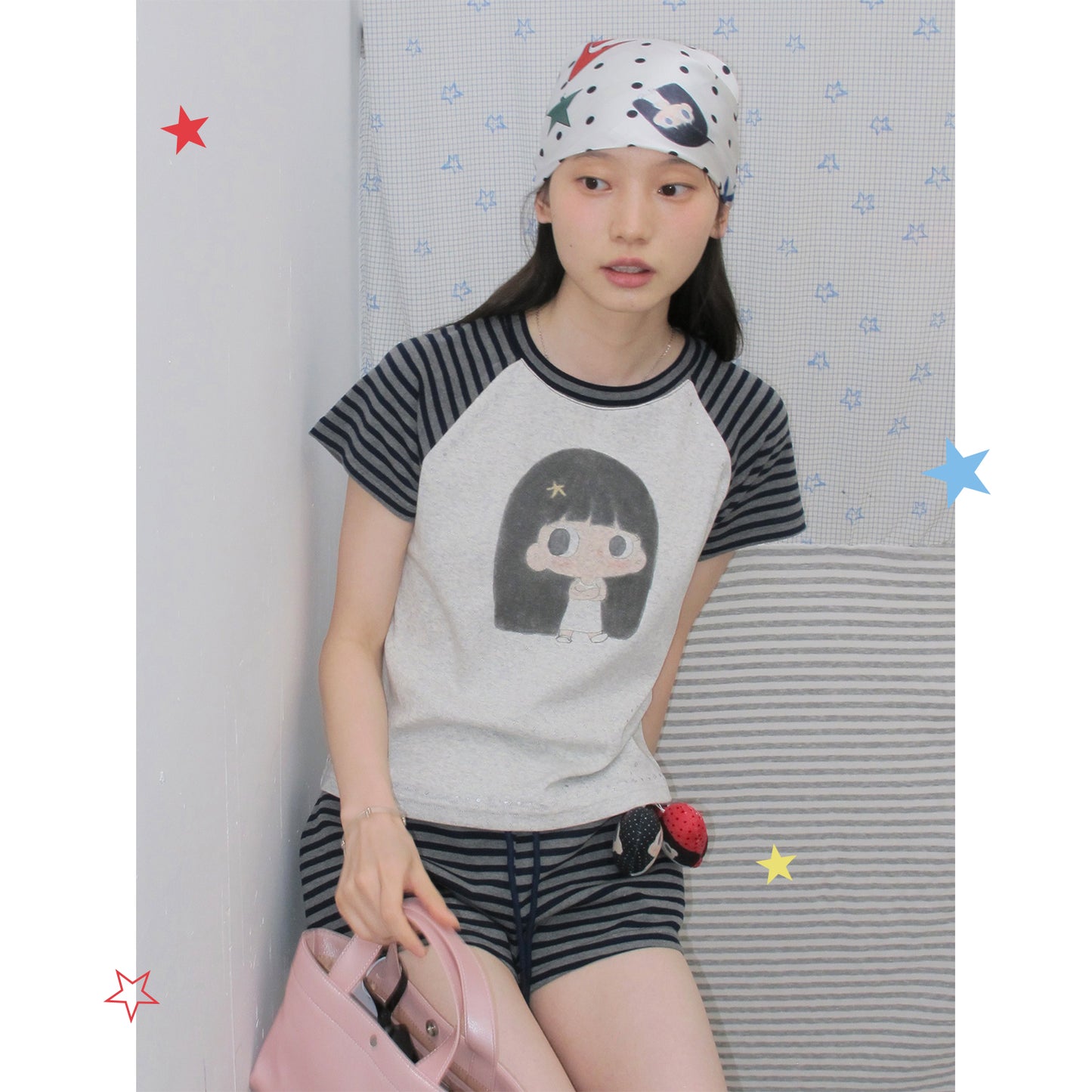 【NewJNXS x Kuku】Star Polka Dot Silk-Feel Multiway Bandana