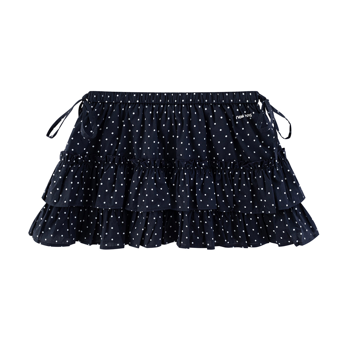 NewJNXS Ruffle Polka Dot Mini Skirt