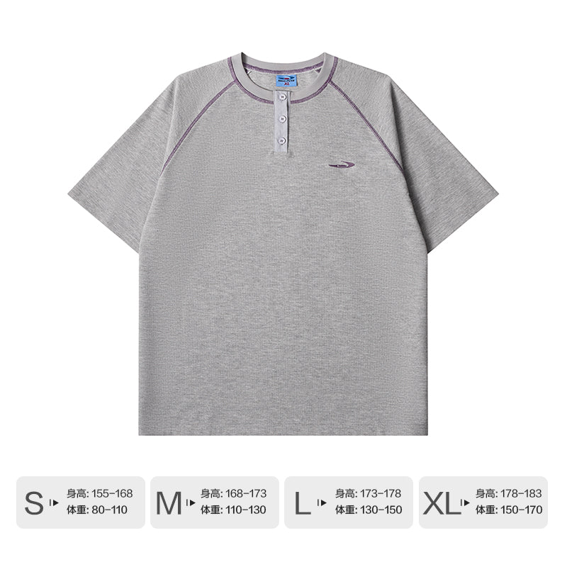 NewJNXS Waffle Henley Short Sleeve Tee