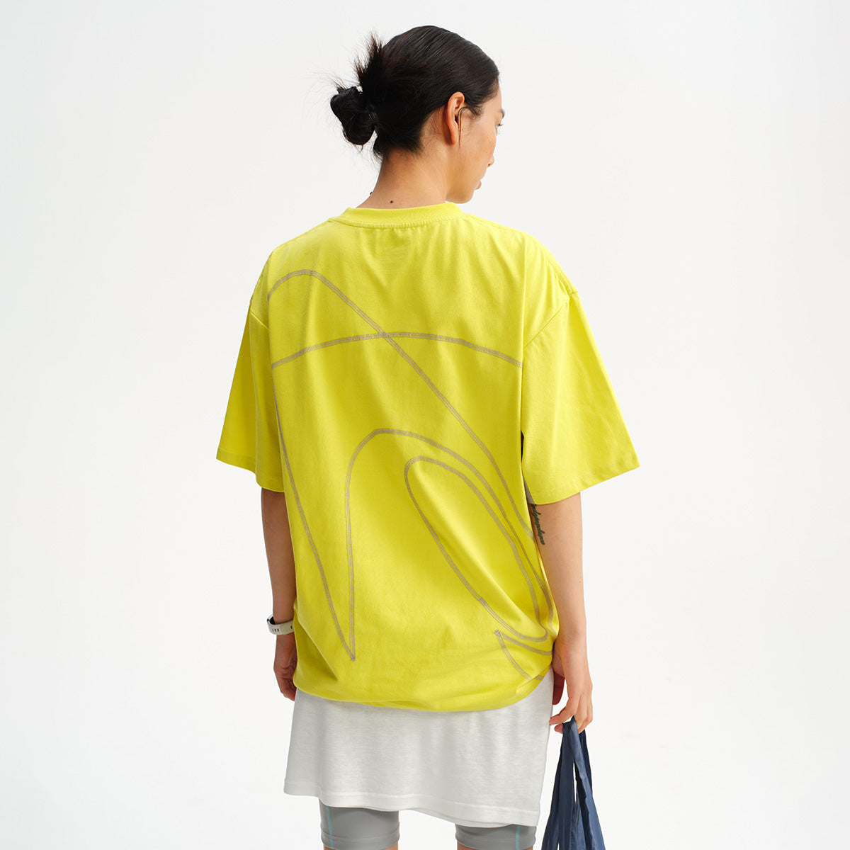 NewJNXS Sorona Cooling Quick-Dry Colorblock Loose T-Shirt