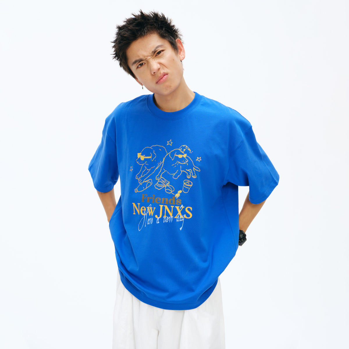 NewJNXS Retro Animal Couple T-Shirt