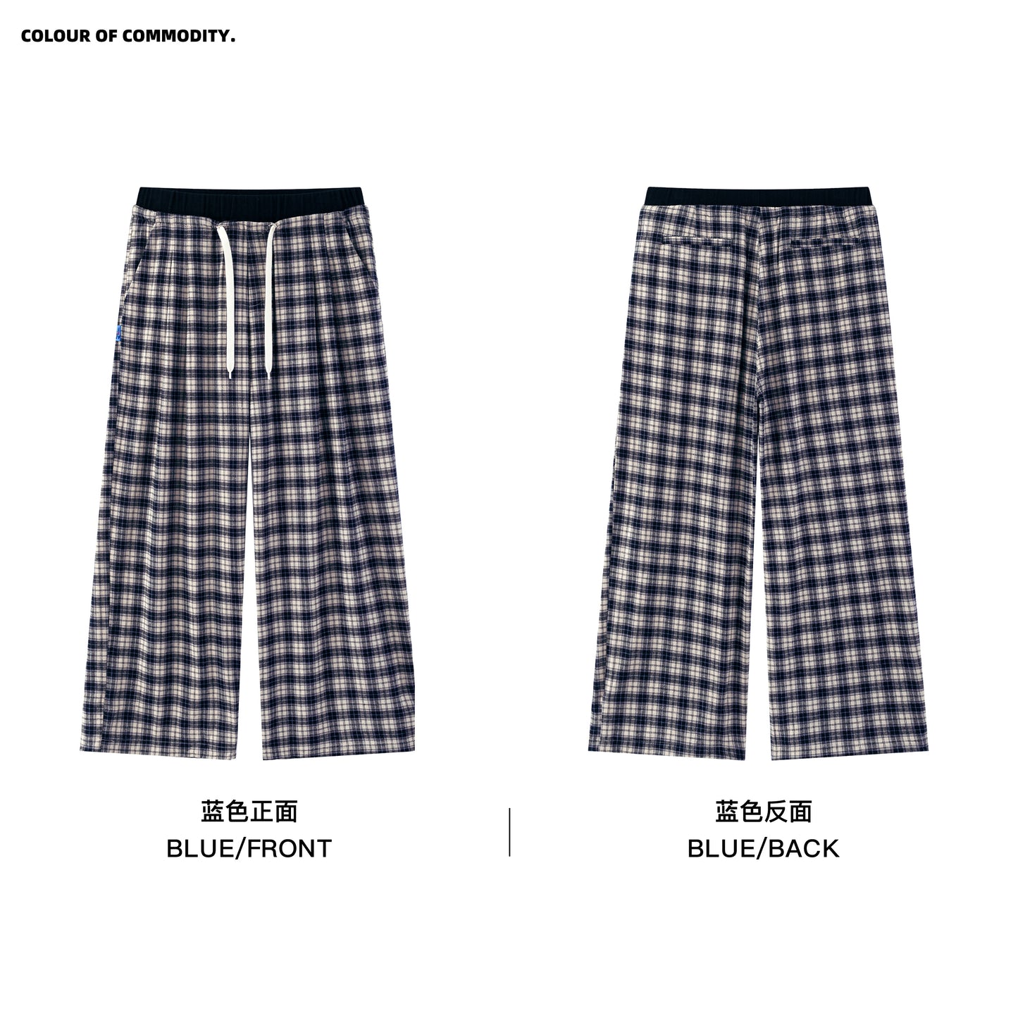 NewJNXS Vintage Plaid Casual Trousers