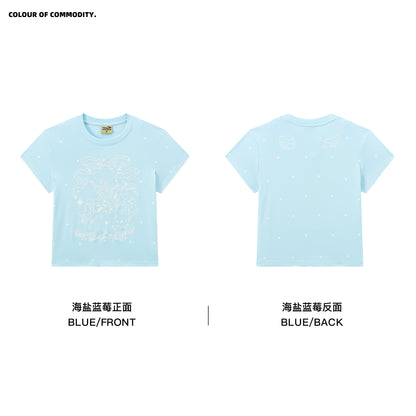 NewJNXS Unicorn Polka Dot Print Slim-Fit T-Shirt& Pet Tee