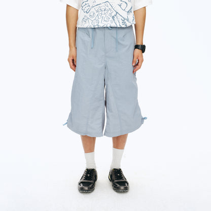 NewJNXS Wrinkle-Resistant Woven Wide-Leg Cropped Pants- Unisex