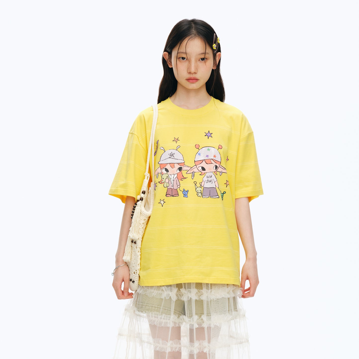 NewJNXS 'Homie' Striped Cotton T-Shirt