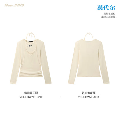 NewJNXS SS 2-in-1 Cami Long Sleeve T-Shirt