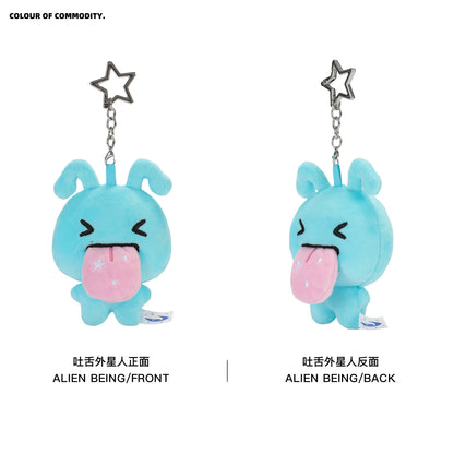 NewJNXS World Cute Tongue-Out Alien Plush Bag Charm