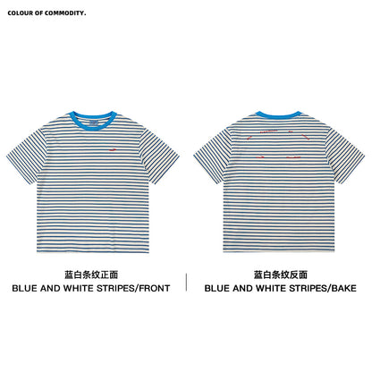 NewJNXS 280G Striped Relaxed-Fit Tee
