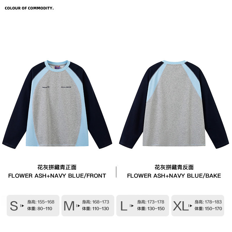 NewJNXS Color Block Quick-Dry Long Sleeve Cycling Tee
