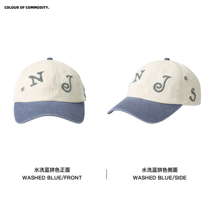NewJNXS Color-Block Embroidered Baseball Cap