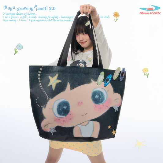 【NewJNXS × Kuku 2.0】Star Polka Dot Reversible Tote Bag