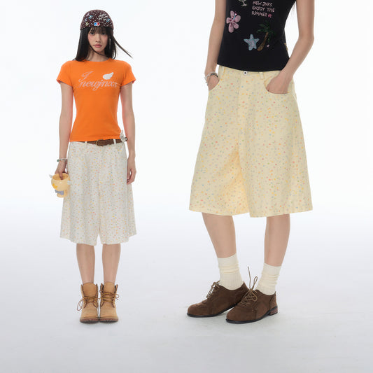 NewJNXS All-Over Star Print Straight-Leg Shorts