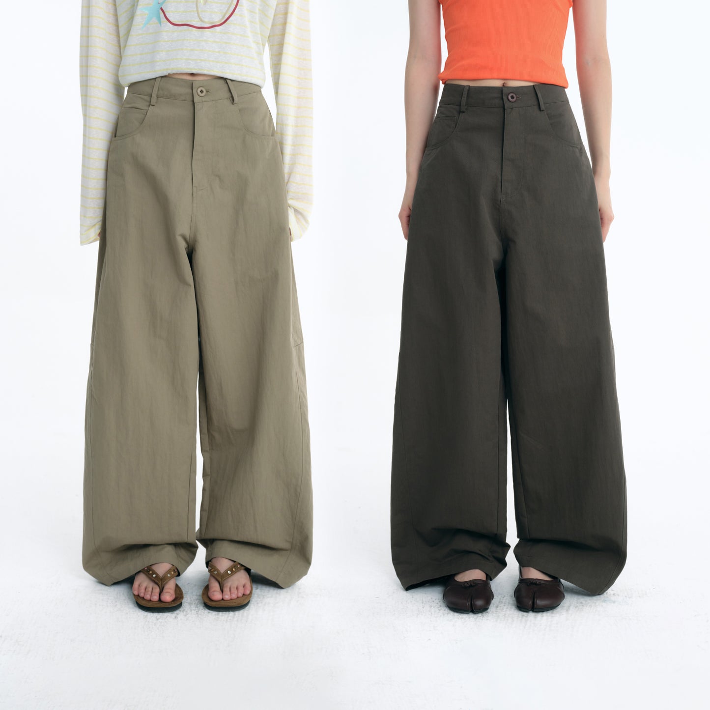 NewJNXS Vintage Twill Relaxed Barrel Pants
