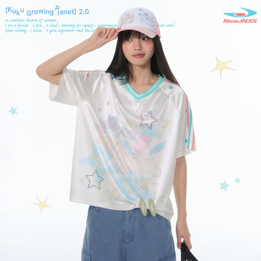 【NewJNXS × Kuku 2.0】NewJNXS Dream Pegasus Star Rhinestone Tee