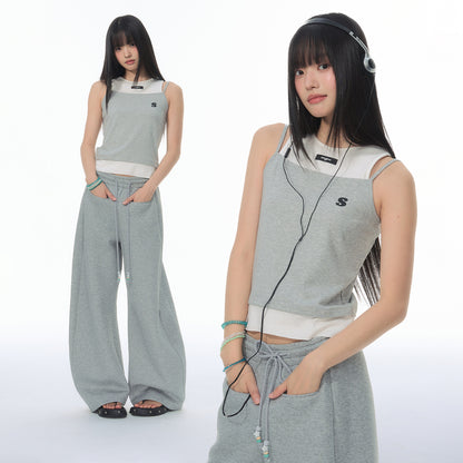 NewJNXS SS Lyocell Layered-Look Camisole