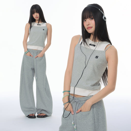 NewJNXS SS Lyocell Layered-Look Camisole