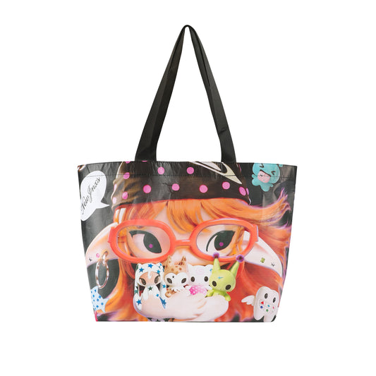 NewJNXS World Alien Girl Graphic Large Capacity Tote Bag