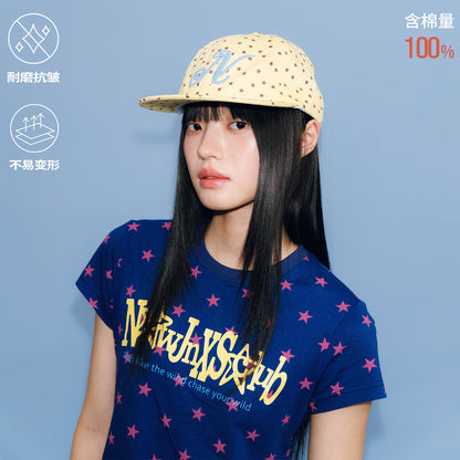 NewJNXS All-Over Star Print Cotton Baseball Cap