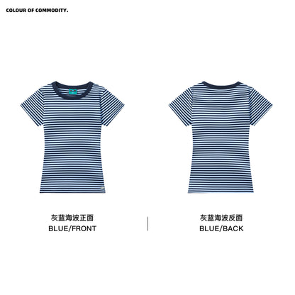 NewJNXS Stretch Striped Slim-Fit Knit T-Shirt