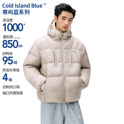 NewJNXS 「Cold Isle Blue Series」 Snowlight Hooded Down Jacket