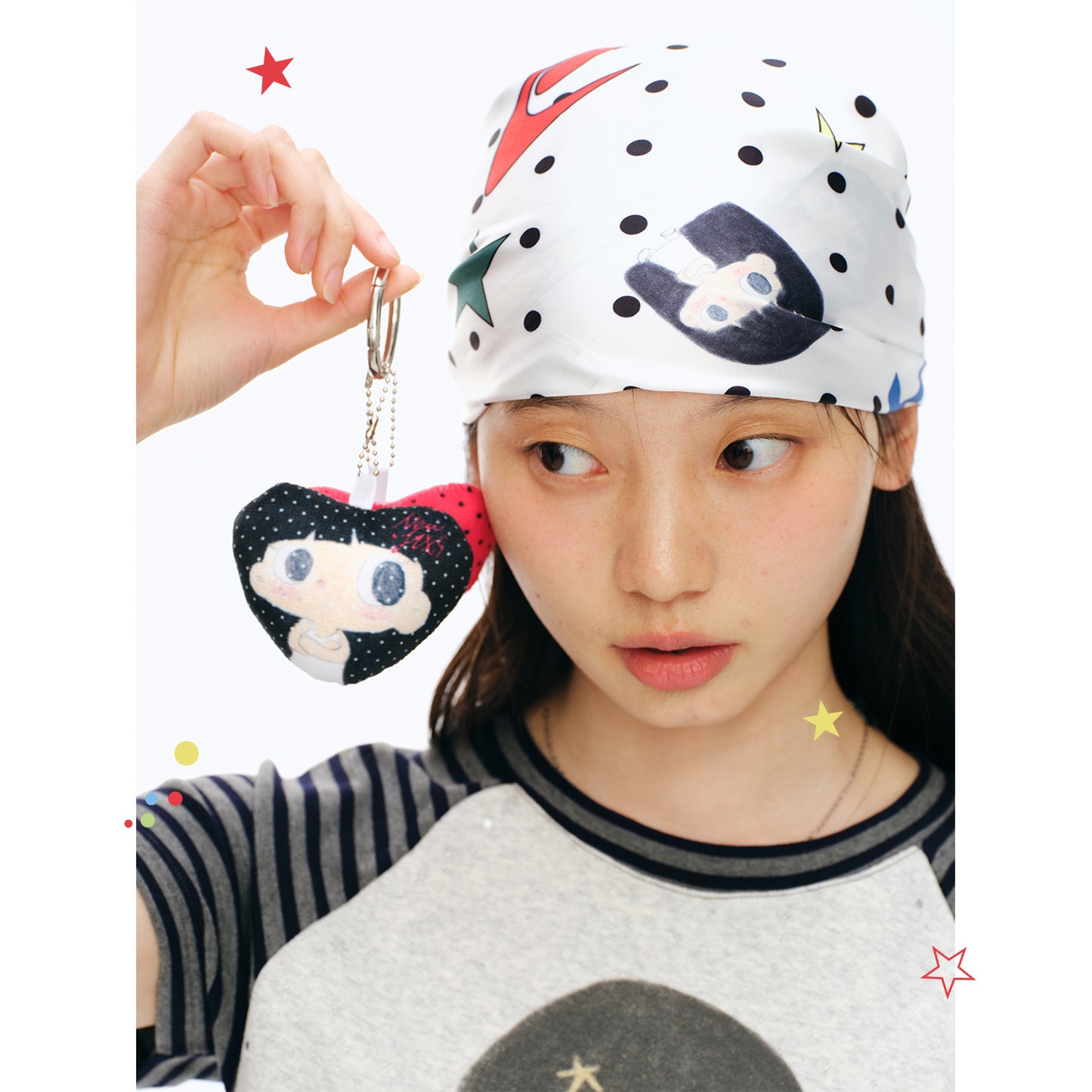 【NewJNXS x Kuku】Star Polka Dot Silk-Feel Multiway Bandana