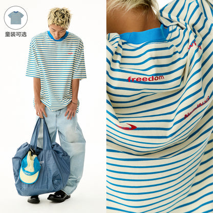 NewJNXS 280G Striped Relaxed-Fit Tee
