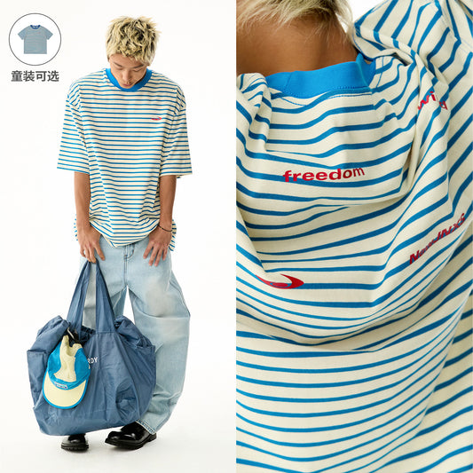 NewJNXS 280G Striped Relaxed-Fit Tee