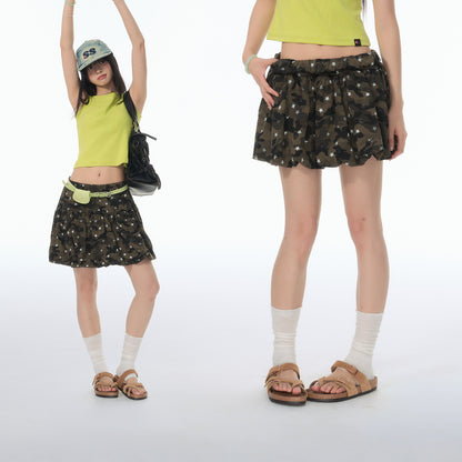 NewJNXS SS All-Over Camo Bubble Skirt