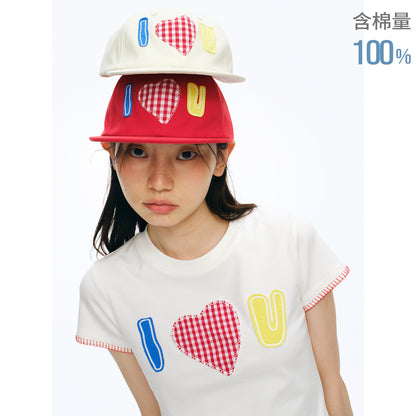 NewJNXS Heart Patch Baseball Cap