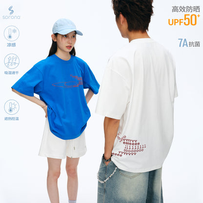 NewJNXS Quick-Dry UV Protection LOVE Graphic Tee