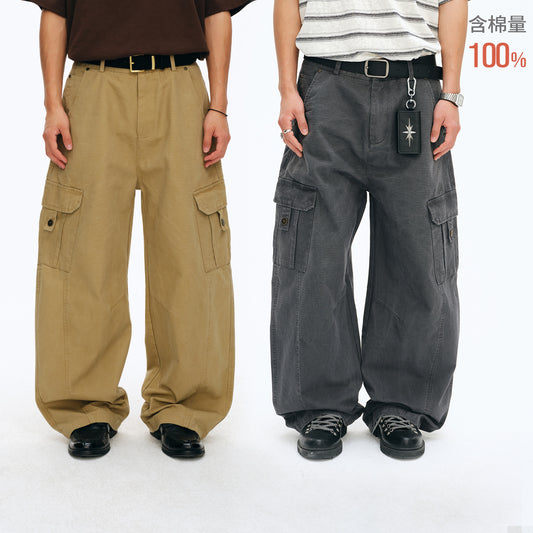 NewJNXS Washed Utility Cargo Pants