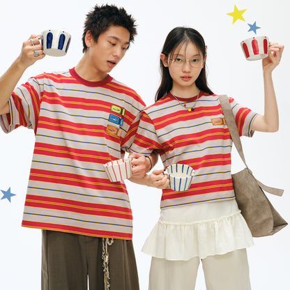 NewJNXS Oversized Striped Couple Tee