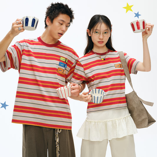 NewJNXS Oversized Striped Couple Tee