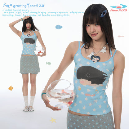 【NewJNXS × Kuku 2.0】All-Over Star Print Cami Top