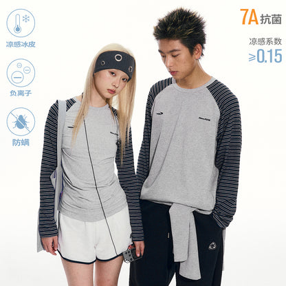 NewJNXS Contrast Stripe Long Sleeve Tee
