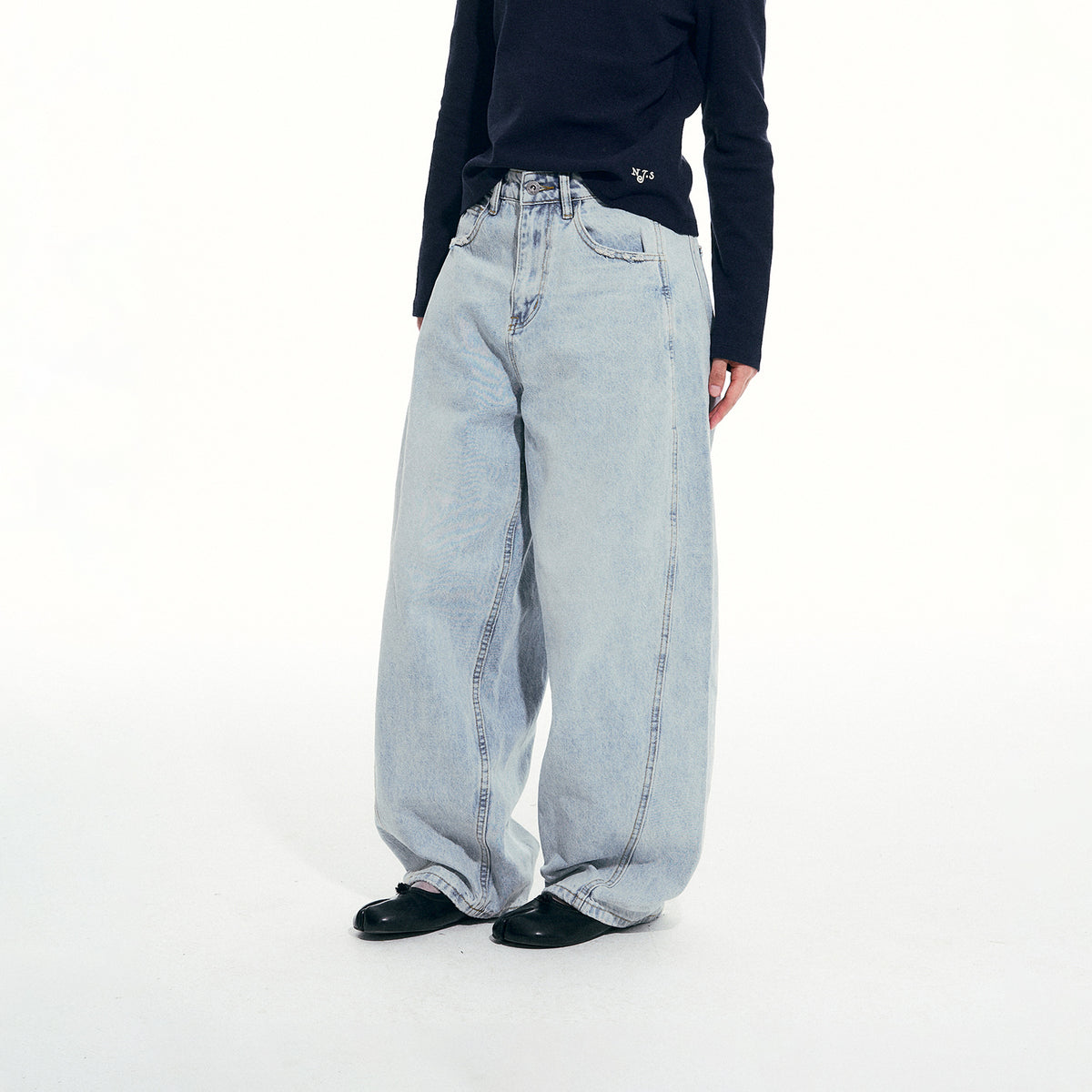 NewJNXS Distressed Whiskered Jeans