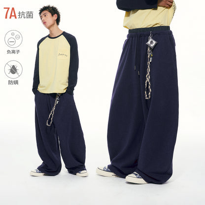 NewJNXS Layered Plaid Waist Sweatpants