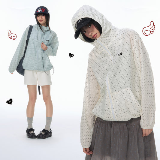 NewJNXS 「SS Collection」 Polka Dot Check Hooded UV Protection Jacket