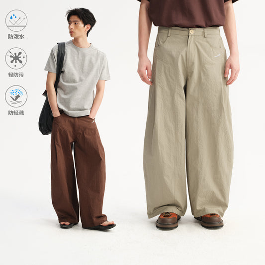 NewJNXS Water-Repellent Grid Curved Pants
