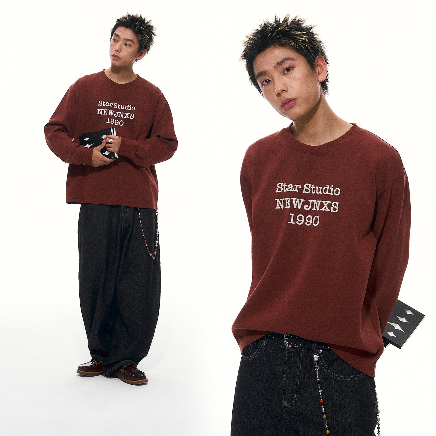 NewJNXS Heavyweight Heather Long Sleeve Tee