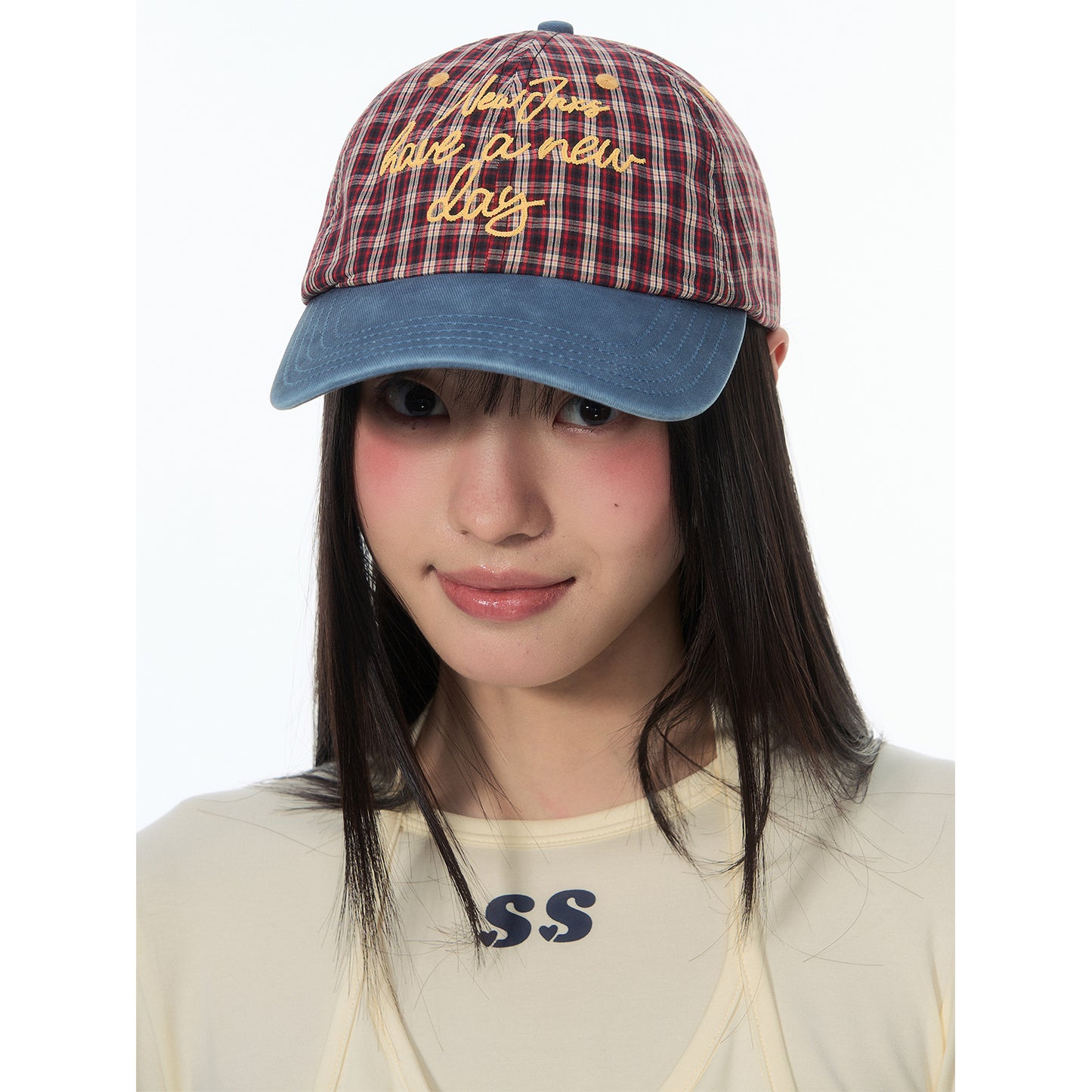 NewJNXS Classic Plaid Embroidered Baseball Cap