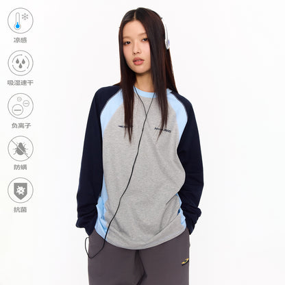 NewJNXS Color Block Quick-Dry Long Sleeve Cycling Tee