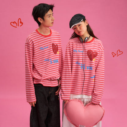 NewJNXS Vintage Contrast Stripe Long Sleeve Tee