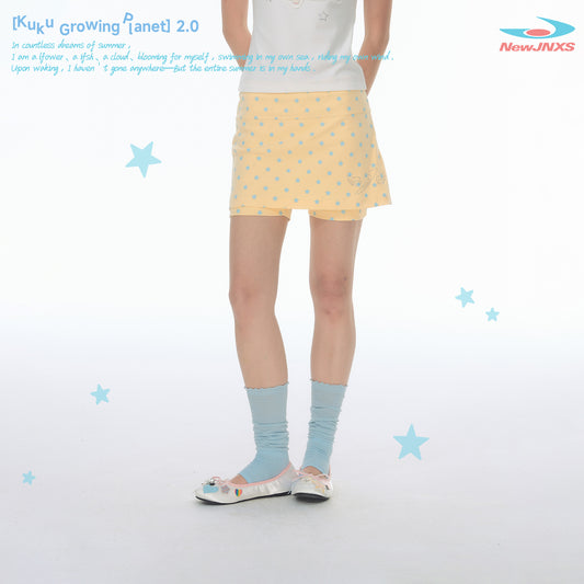 【NewJNXS × Kuku 2.0】Star All-Over Print Layered Skort