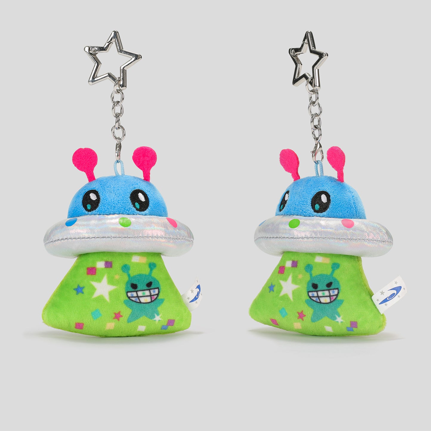 NewJNXS World Blue UFO Creature Plush Bag Charm