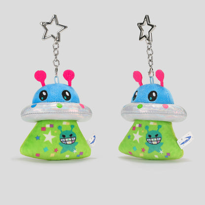 NewJNXS World Blue UFO Creature Plush Bag Charm
