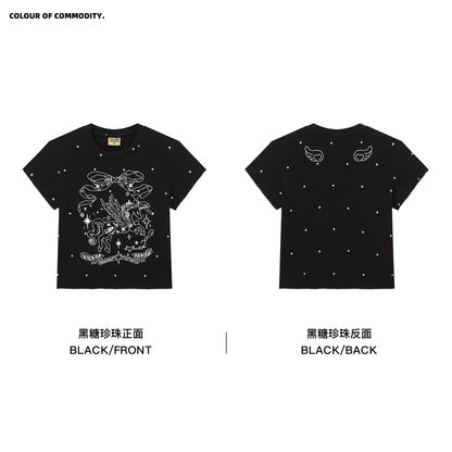 NewJNXS Unicorn Polka Dot Print Slim-Fit T-Shirt& Pet Tee